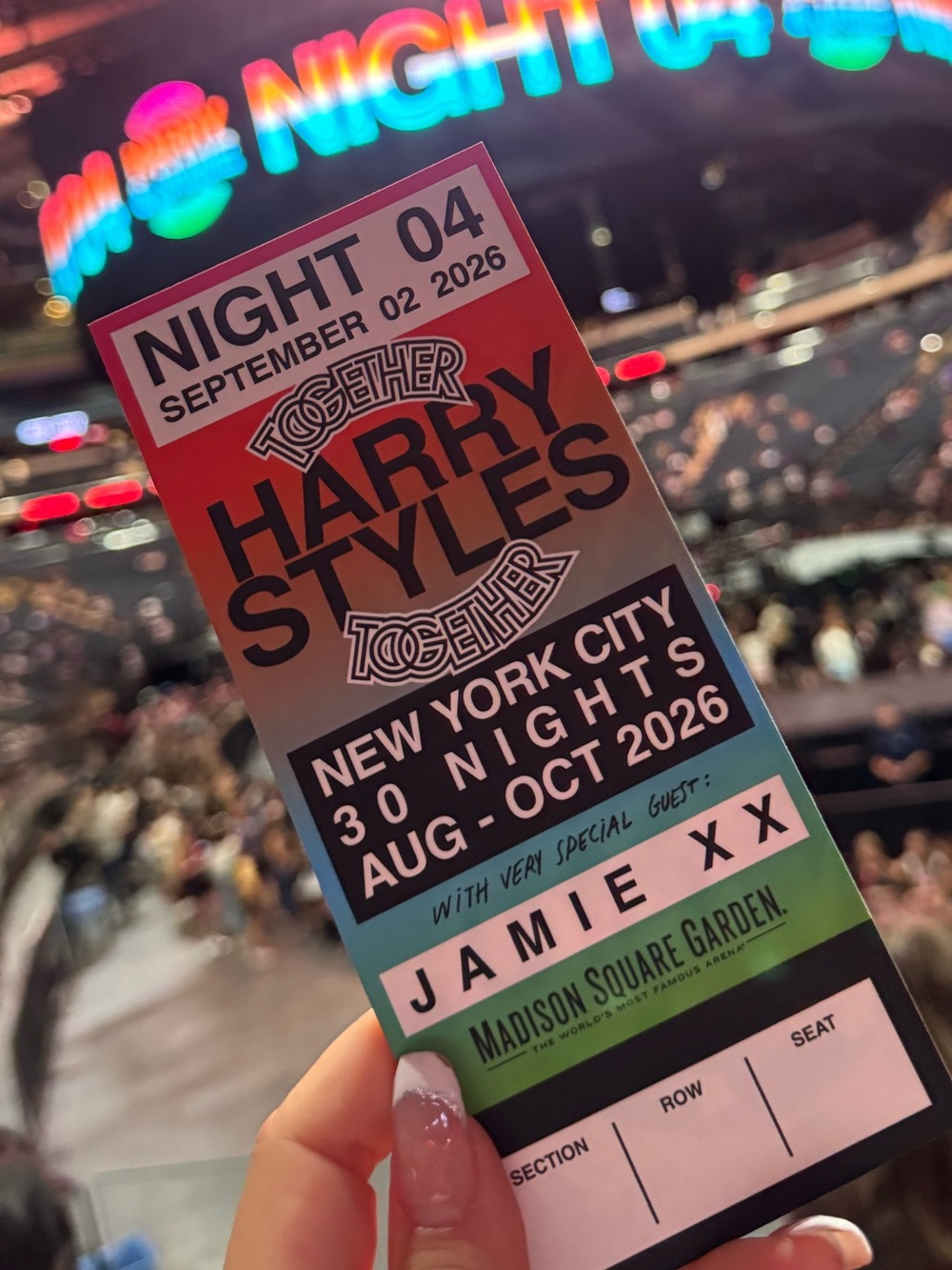 Multicolor Ticket Sleeve - Harry Styles Inspired Design